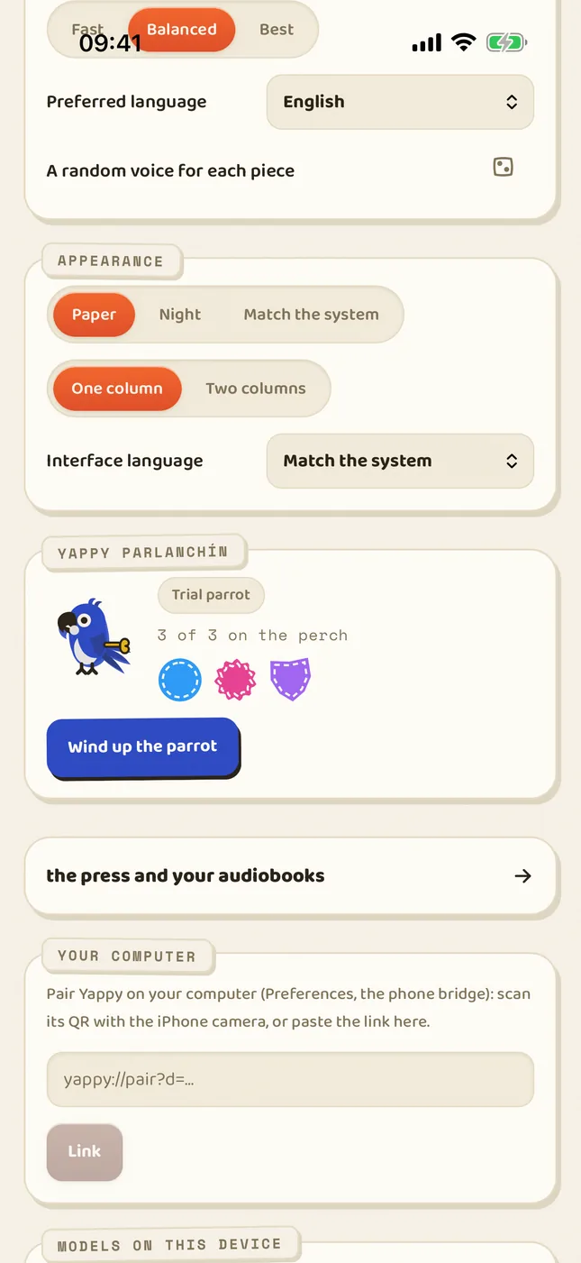 Your EPUB, made audiobook.